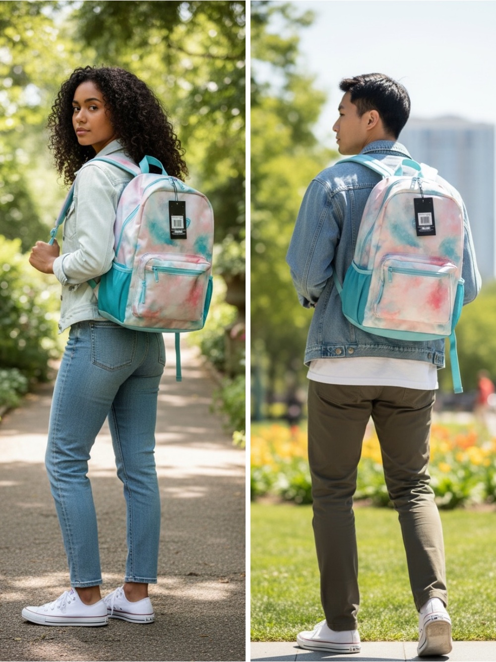 NWT Skechers Turquoise Tie Dye Adventure Backpack School Bag MSRP $65